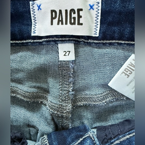 PAIGE Women’s Genesee Crop Dark Blue jeans - Picture 6 of 12